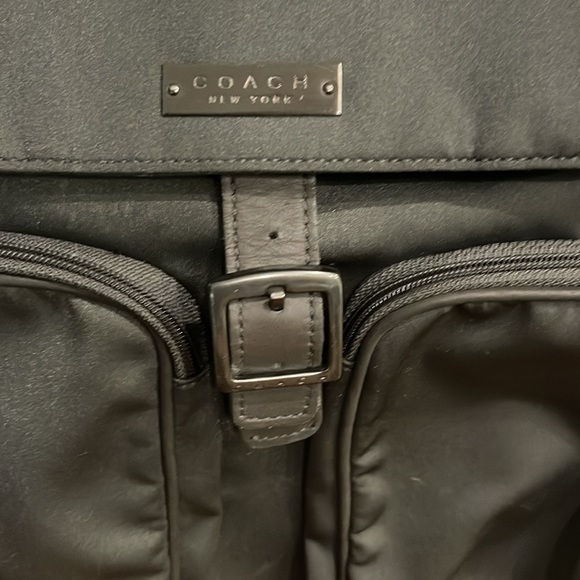 Coach Vintage Gray Nylon & Leather Backpack H9Z-6243 Waterproof - EUC - Picture 2 of 11